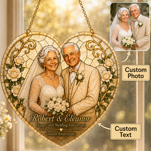 Personalized 50th Wedding Anniversary Faux Stained Glass Suncatcher, Custom Couple Photo Heart Ornament, Golden Anniversary Gift for Parents d1b43c25-bd5e-4caa-8623-a24b2dd3426f-Image-Aug-17-2026-10_19_03-AM.png