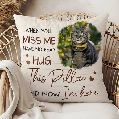 Personalised I Am Here Photo Memorial Pillow Cover Home Decor Sympathy Sentimental Commemorative Gift for Women Men