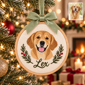Personalized Dog Photo Embroidery Ornament, Custom Pet Portrait Gift, Dog/Cat Photo Ornament, Dog Christmas Ornament, Pet Memorial Gift d1ca00dd-c612-4682-9508-9a764e0ec277-6f719604-bd99-425a-a773-1d23ac800f36.png