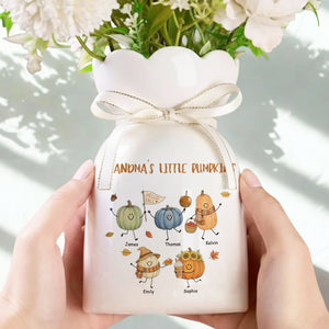 Grandma's Little Pumpkins Cute Character Bloom Vase - Personalized Ribbon Tie Flower Vase d1cb7a65-db0e-41d5-88fc-a05b82bcc604-3.jpg