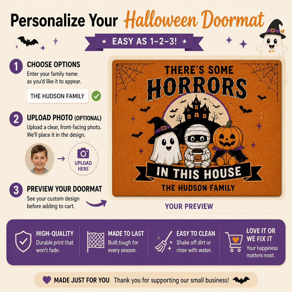 There's Some Horrors In This House - Personalized Halloween Doormat - Personalized Doormat d1d309c4-bca1-4ad2-843c-a86a95734f91.jpg