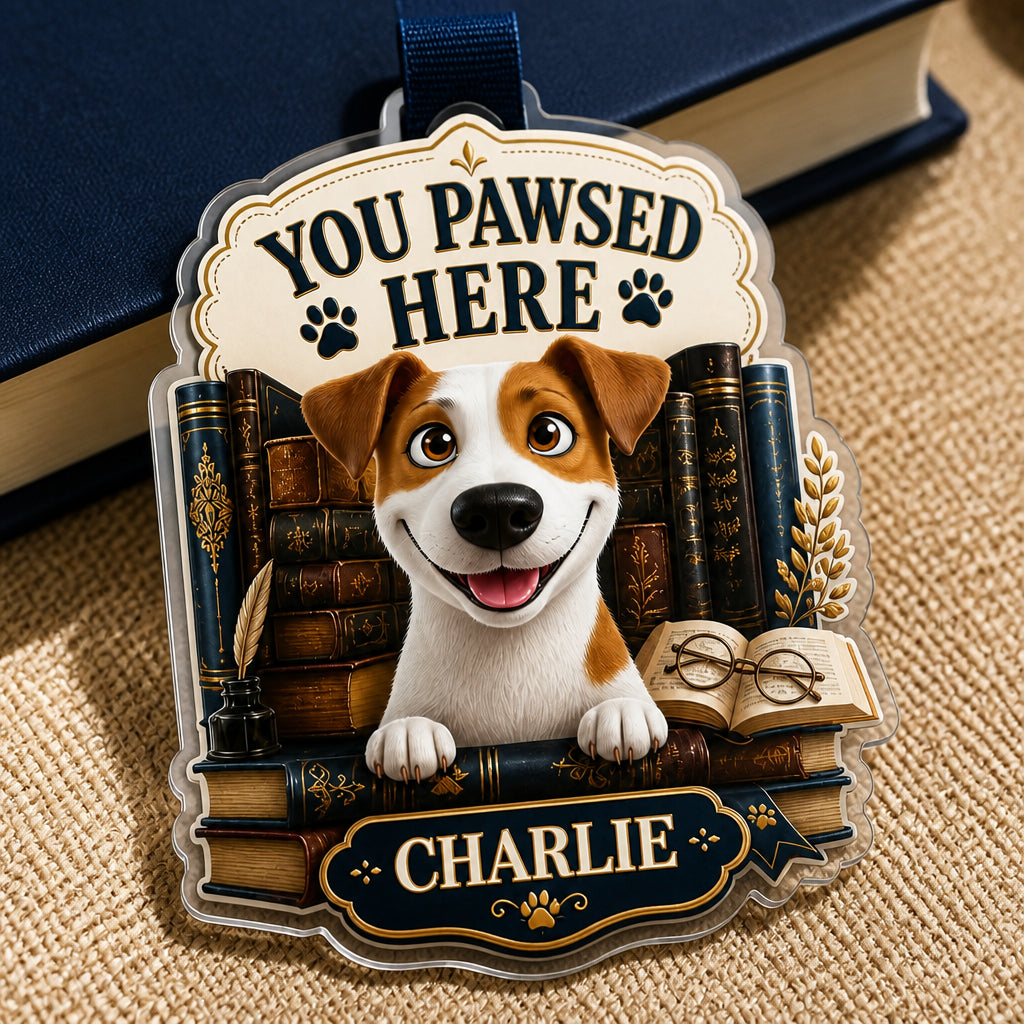 You Pawsed Here – Personalized Pet Photo Acrylic Bookmark - Personalized Acrylic Bookmark d1d3e92e-3684-40af-aaa3-99902ab0481c.jpg