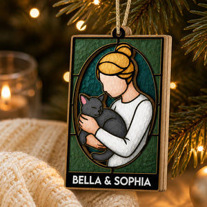 Art Nouveau Stained Glass Cat Mom - Personalized Names Ornament - Personalized 3-Layered Wood Ornament d1d81947-4e67-4cd4-a73f-54ff3c6a61ae.jpg