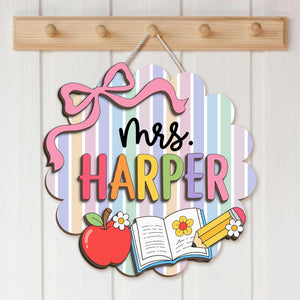Custom Teachers 3D Welcome Door Sign Back To School Gift, Classroom Decor Teacher Name Door Hanger d1ee0702-eeda-43eb-82dd-8589fcdd7c57-3.jpg