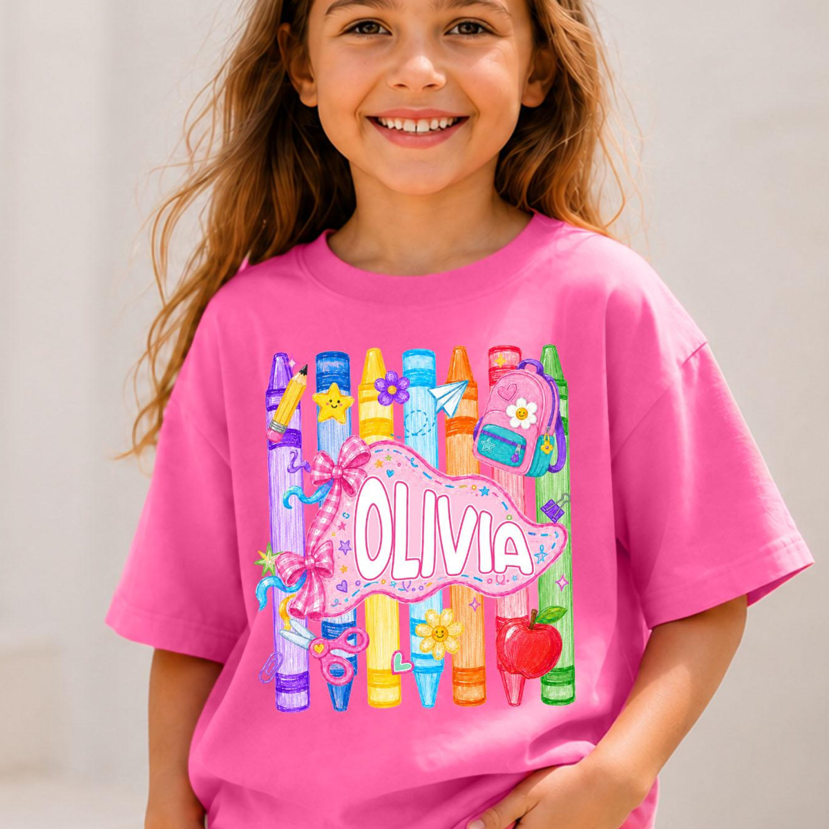 Custom Girls Back to School Shirt, Coquette School Top, Cute Pre K Kindergarten Shirt, First Day Of School Pennant, Kids Name Toddler Tee d1f19cc4-e97e-4160-bab8-460c0b26856a-12.png