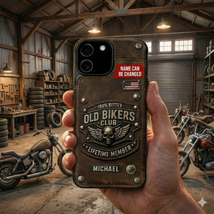 Old Bikers Club - Personalized Biker Fully Printed Wallet Phone Case