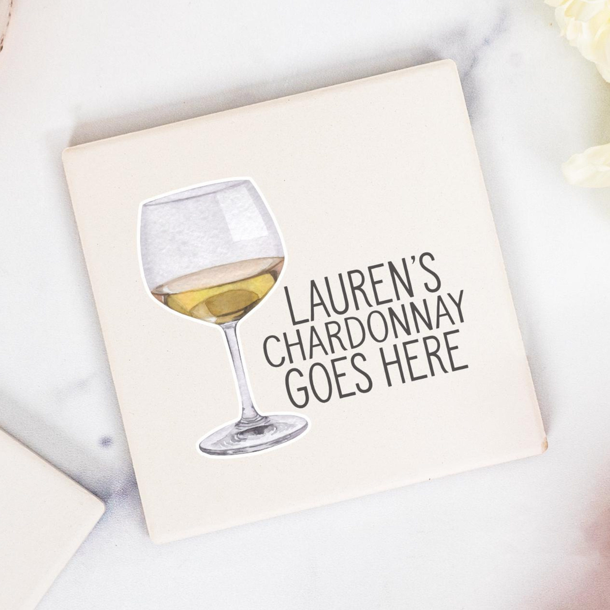 Personalized Chardonnay Coaster, Chardonnay Gift, Custom Drink Coaster, White Wine Lover Gift, UV Printed Ceramic Coaster, Mom's Chardonnay d20f3b62-25d3-4ec8-9071-59dcceafed95-banner-2.png