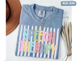 Speech Therapy Shirt: Faux Seersucker Lace SLP SLPA Shirt, Stripe Sped Teacher Shirt, Speech Language Pathologist Tee, Back To School Gift d238928d-ce81-4d93-b381-f452ae883023-5.jpg