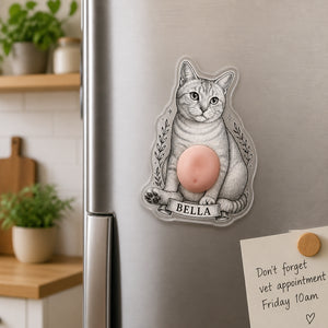 Custom Pet Portrait Engraved Magnet – Laurel Medallion - Personalized Acrylic Refrigerator Magnet - Soft Rubber Belly d24636b0-0df6-421e-acd7-a33492b45d83.jpg