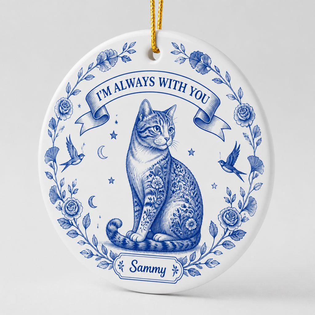 Blue Toile Cat Memorial Ornament – "I'm Always With You" – Custom Pet Name - Personalized Ornament d24c3fec-1280-46a5-8f1c-7db7aa48490f.jpg