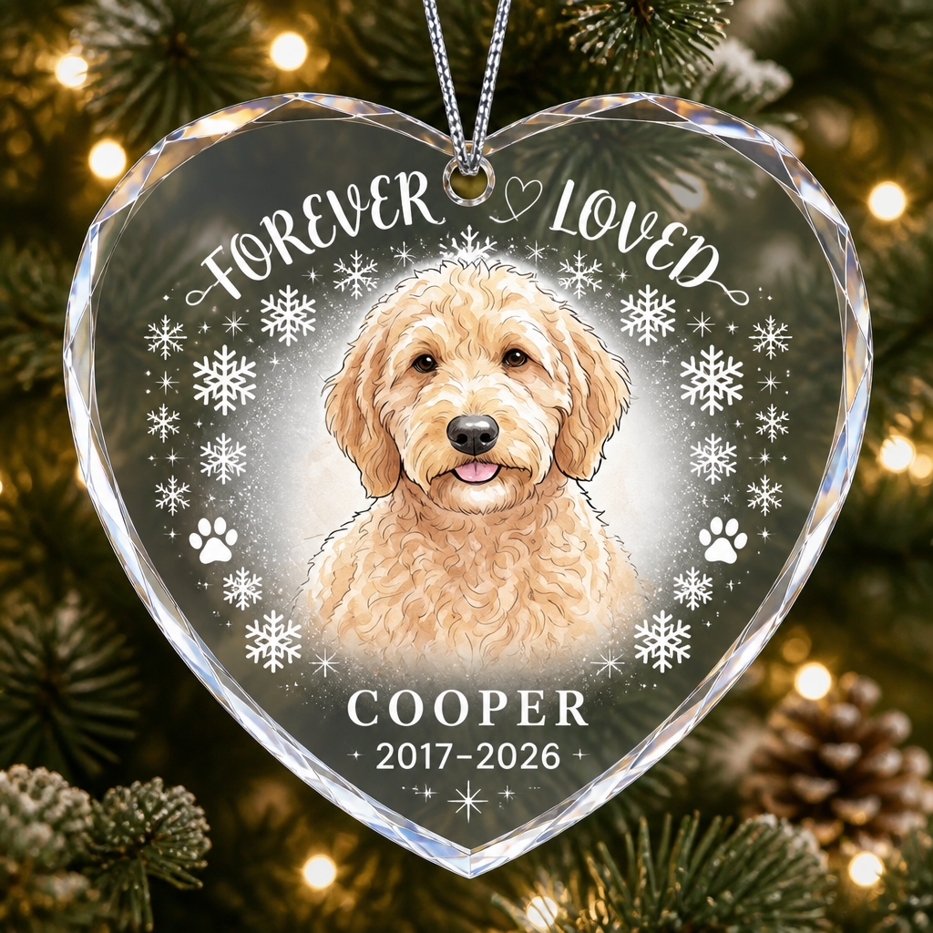 Forever Loved Pet Portrait Crystal Heart Ornament - Personalized Crystal Ornament d25403f9-c117-4c6e-9e17-9f42589e6de7.png