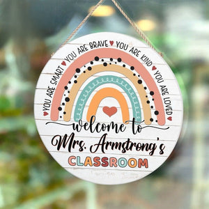 Personalized Teacher Door Sign, Classroom Door Hanger, Teachers Appreciation Gifts, Back To School, Classroom Welcome Sign, Teacher Gifts