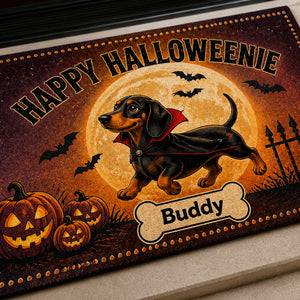 Happy Halloweenie Dachshund Doormat – Personalized Pet Name - Personalized Doormat d261ff9f-77c6-451a-b2d0-1b333d2a0db9.jpg