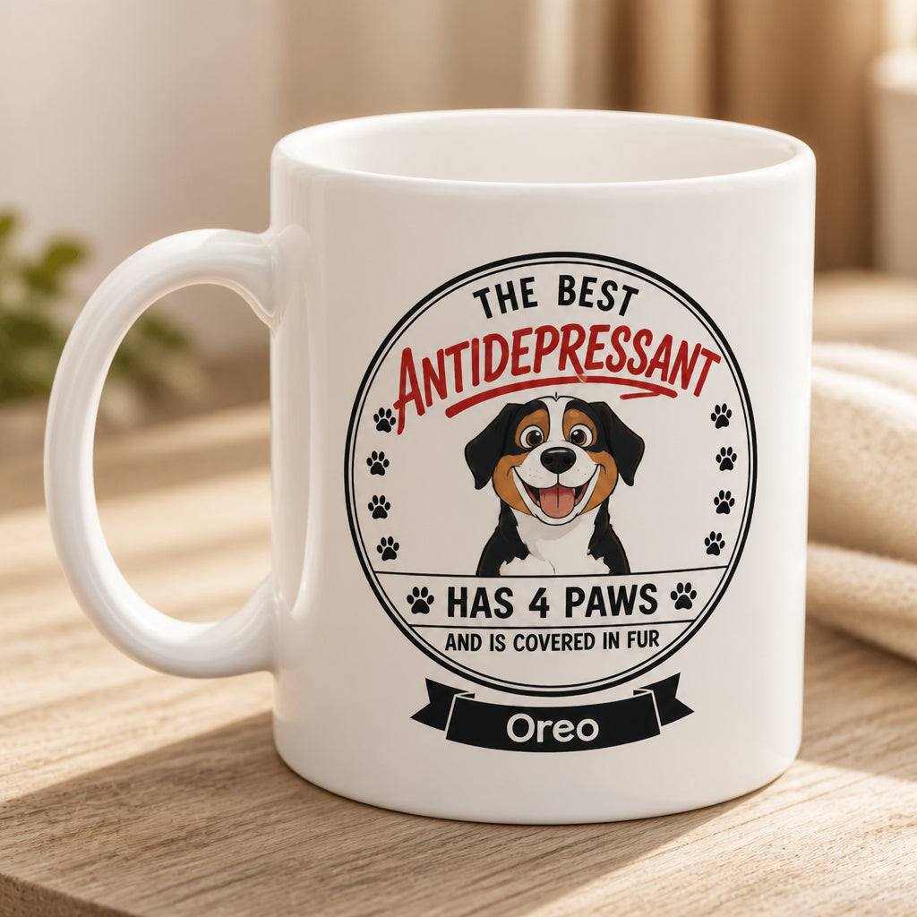 Best Antidepressant Has 4 Paws – Personalized Dog Name Mug - Personalized Mug d26c183d-894b-44df-aedb-2a1189f0b749.jpg