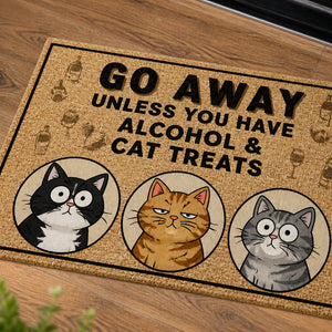 Go Away Unless You Have Alcohol & Cat Treats – Custom Cartoon Pet Doormat - Personalized Doormat d26e9967-d46b-4273-be2c-b628972aead7.jpg