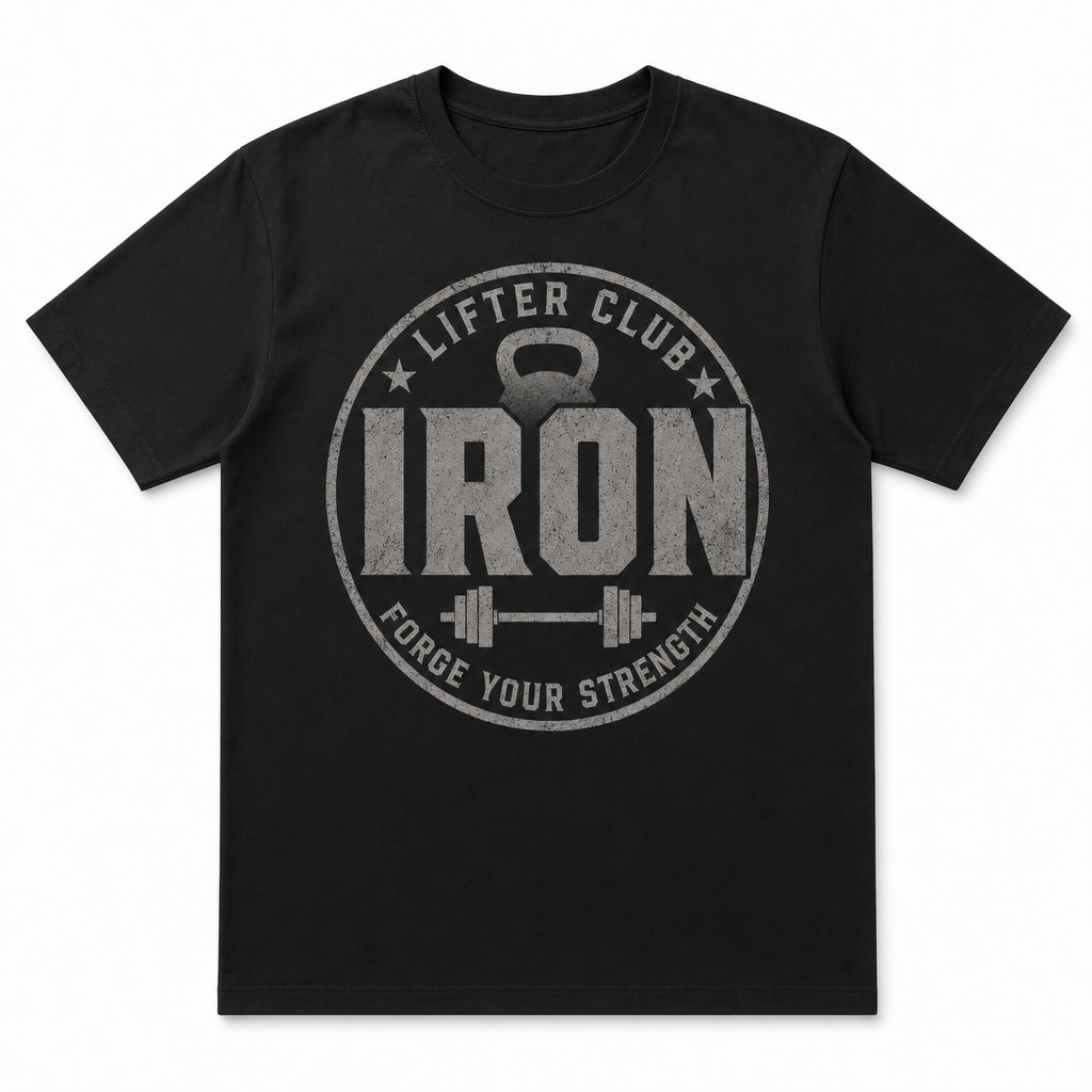 IRON Lifter Club Crest Tee - T-Shirt - All over printed d2751764-2735-478b-bda9-5a938ed9fbed.png