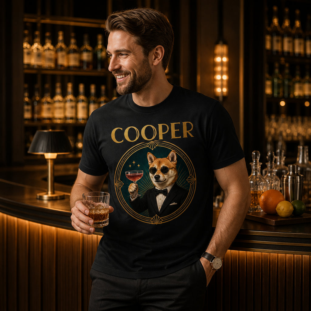 Art Deco Speakeasy Dog – Custom Pet Name Tee - Personalized T-shirt d28819ae-5975-4664-bfde-45417056cbdb.jpg