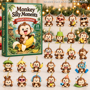 Monkey Silly Moments Advent Calendar 2026 - 24-Day Festive Countdown, Acrylic Charms Blind Box - Gift For Monkey Lovers d2890469-d1e9-4acf-abcd-53068c073cbc-monkey-text.png