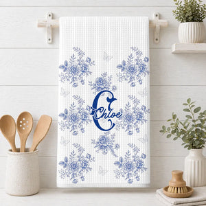 Blue Toile Pattern Alphabet - Personalized Kitchen Towel - Gift Mom Grandma d29cccdf-8693-4ec0-ba8f-d2a9f32541b5-banner-2.webp