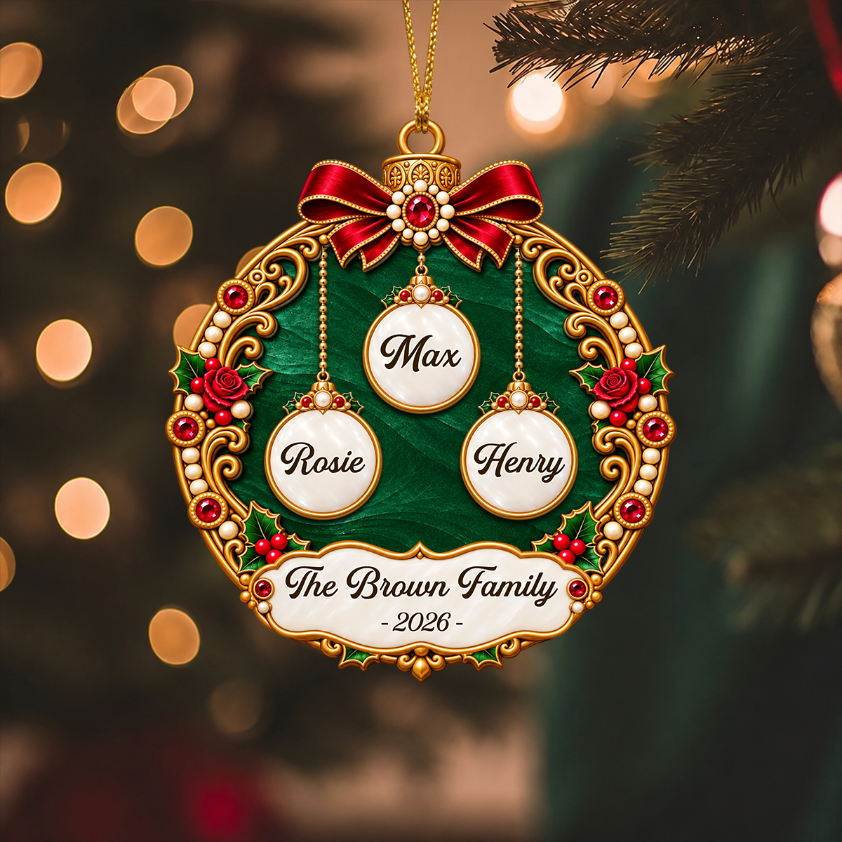 The Royal Family - Personalized Real 3D Raised Ornament d2b3650f-ecc7-4dc9-91ff-3a1d3b84a182-3.png