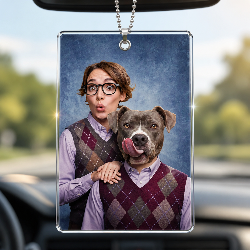 Custom Pet + Owner Head‑Swap Suncatcher – Studio Portrait - Personalized Suncatcher Ornament d2cad198-7e04-4213-b571-7e04d1ae62d3.png