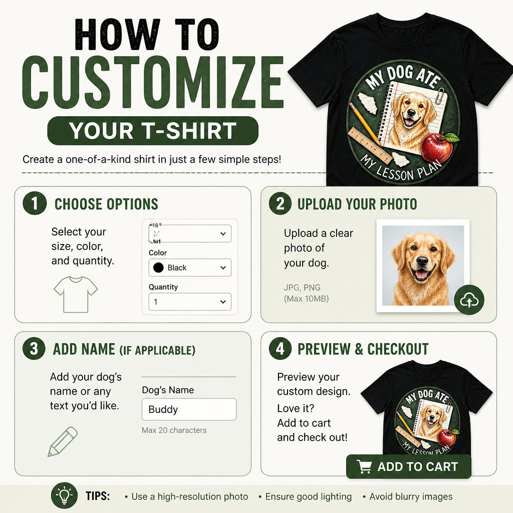 My Dog Ate My Lesson Plan — Custom Pet Portrait Teacher Tee - Personalized T-shirt d2cd8a80-f3a9-4d4a-bdbd-dff2b936a619.jpg
