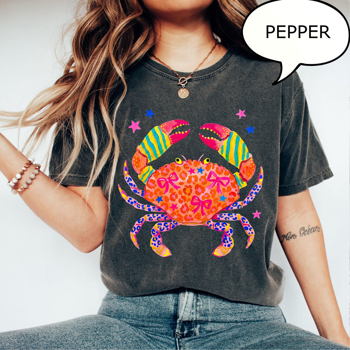 Comfort Colors® Cute Crab T-Shirt, Leopard Crab Shirt, Summer Shirt, Beach Vacation Shirt, Summer Crab Shirt d2ce427b-bfe8-4fde-a3cb-c366e5bc60d4-6.jpg