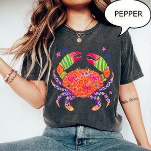Comfort Colors® Cute Crab T-Shirt, Leopard Crab Shirt, Summer Shirt, Beach Vacation Shirt, Summer Crab Shirt d2ce427b-bfe8-4fde-a3cb-c366e5bc60d4-6.jpg