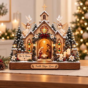 Christmas Nativity Church Wooden Block, Holy Family Manger Scene, Christian Religious Decor, Faith Hope Love Christmas Table Decor d2d8a893-182c-4fdc-9047-e6c4a89b13e1-86233fa5-cb92-42e3-a010-7457fd02d70c.png