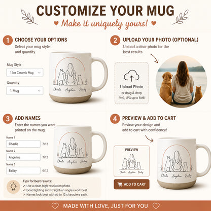 Minimal Line Art Pet Mom Mug – 3 Name Personalization - Personalized Pottery Mug d2fff885-5af1-4a03-b6e3-8175621660e7.jpg