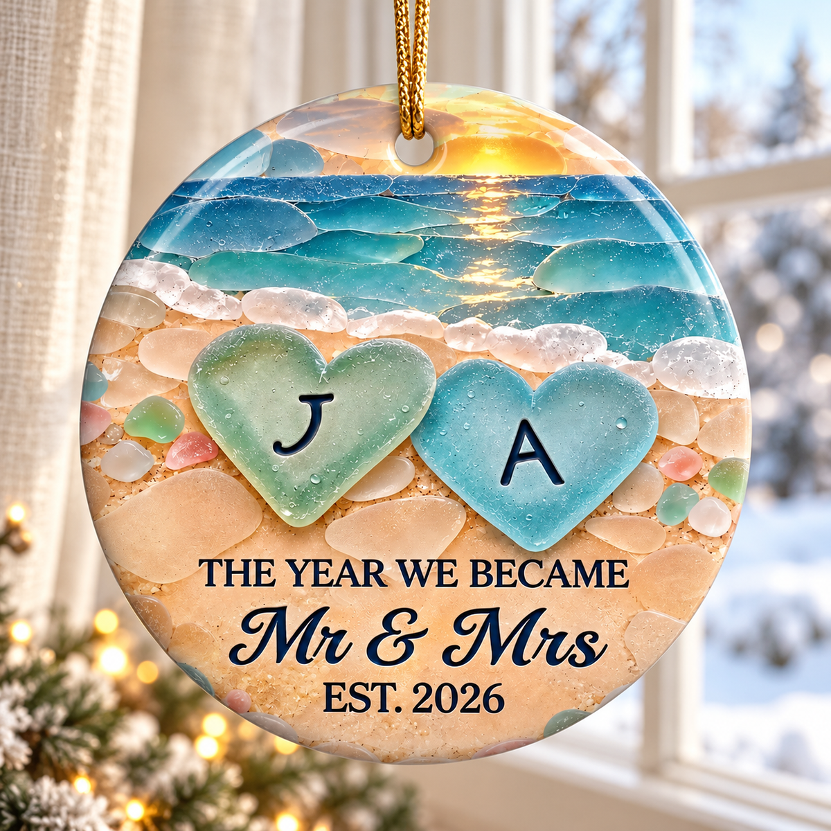 Custom First Christmas Ceramic Ornament - Personalized Anniversary Christmas Wedding Gifts For Husband And Wife, Him And Her - Making Our First Memories d3199531-bf00-42e1-bbe9-c6ad063a279b-banner-1.png
