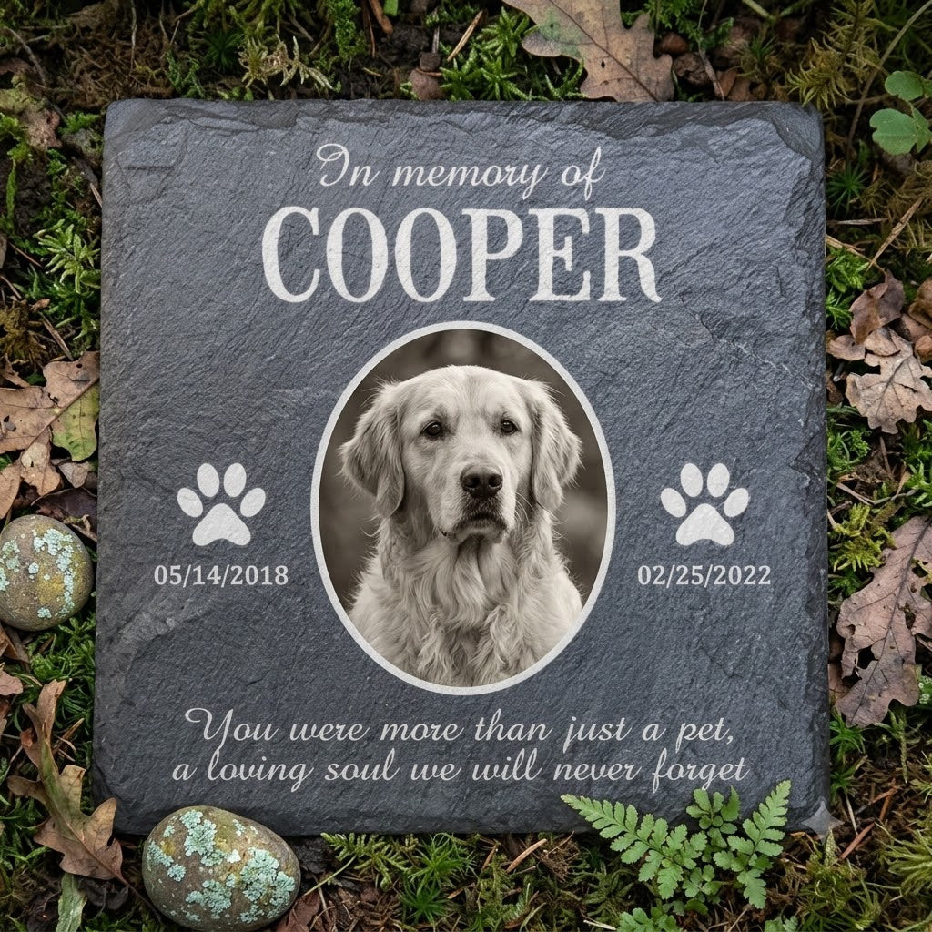 In Loving Memory - Cemetery Decorations for Grave, Cat Memorial Gifts, Gifts for Cat Lovers, Dog Memorial Stone