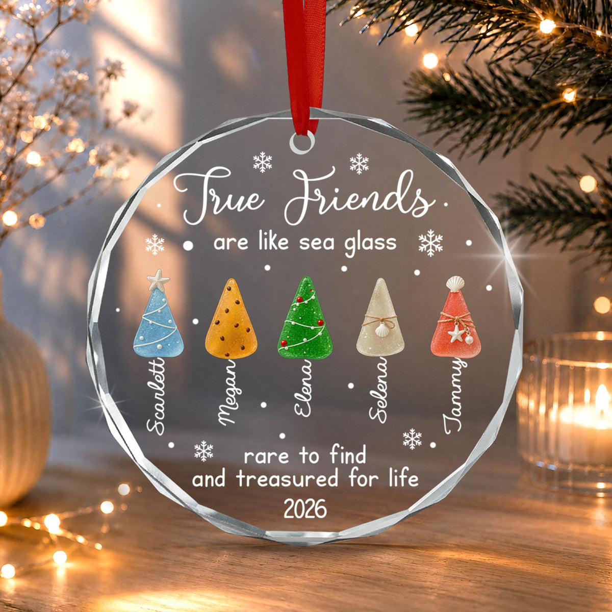 Personalized Friend Christmas Ornament: True Friends Like A Sea Glass Keepsake d31e1722-1699-4701-af12-afe6126bb21b-6.jpg