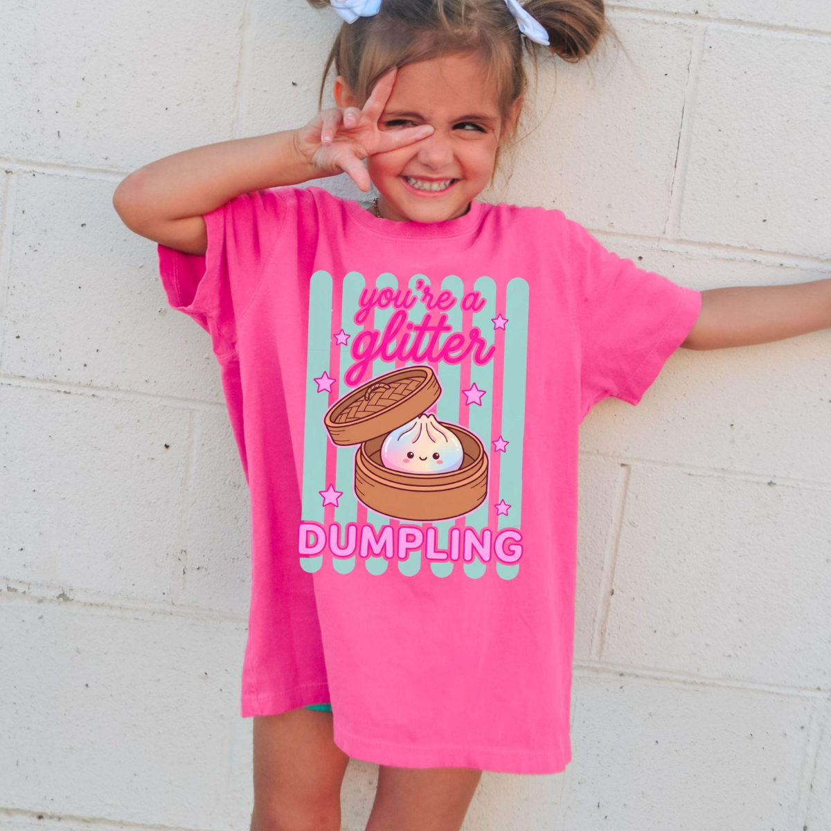 You're a Glitter Dumpling, Comfort Colors Kids/Teens Cute Shirt, Food Lover Gift, Summer Vacation T-shirt, Trendy Funny T-shirt d33d0990-8366-4e6e-81b5-bacd39dfdd73-3.png