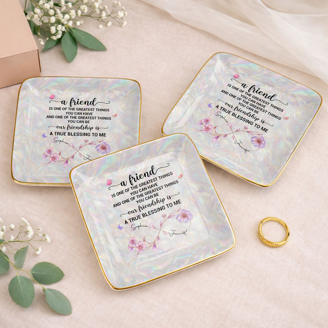 A Friend Is One Of The Greatest Things, Personalized Jewelry Dish, Gift For Bestie d35ec1d1-dfe6-435f-bda2-b41e3511d818-banner-6.jpg