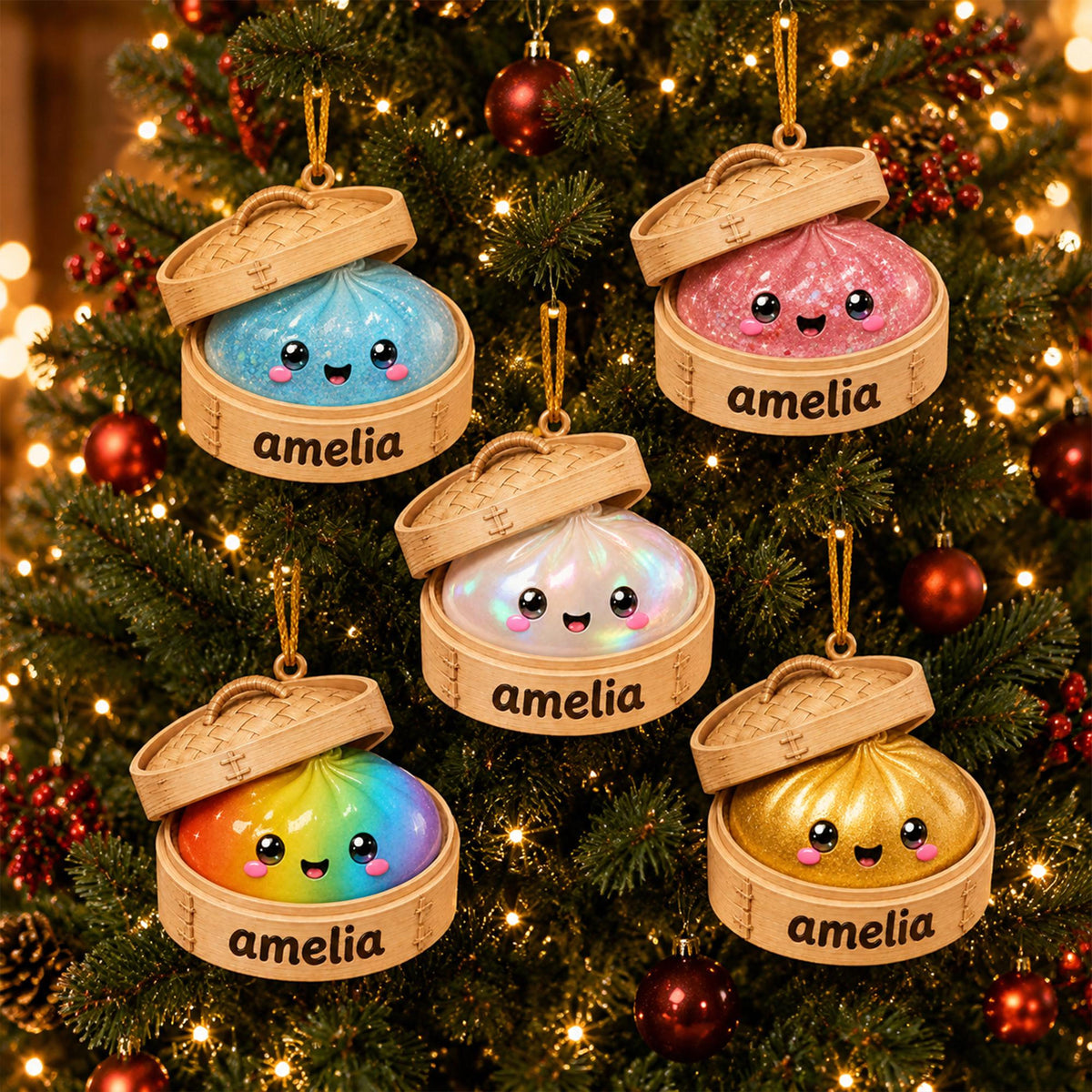 Personalized Glitter Dumpling Ornament, Acrylic Squishy Style Christmas Ornament, Custom Name Ornament, Kids Christmas Gift, Holiday Decor d3812d9d-04fd-44d2-9b9d-0261f20b8ff8-1.jpg