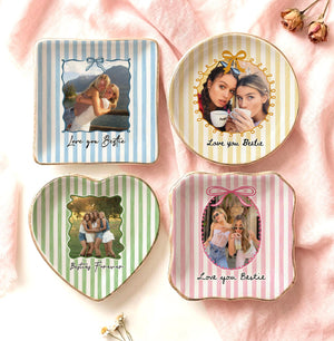 Personalized Bestie Photo Trinket Dish, Ceramic Trinket Tray for Best Friend, Bestie Striped Ring Dish, Birthday Gifts For Bestie d392d2ec-e03e-48ed-a48a-24be15343585-10.jpg