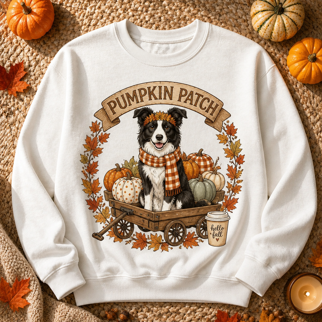 Border Collie Pumpkin Patch Fall Sweatshirt - Sweatshirt d39c26ee-6cd7-48b2-ab42-b1fd590eca67.png