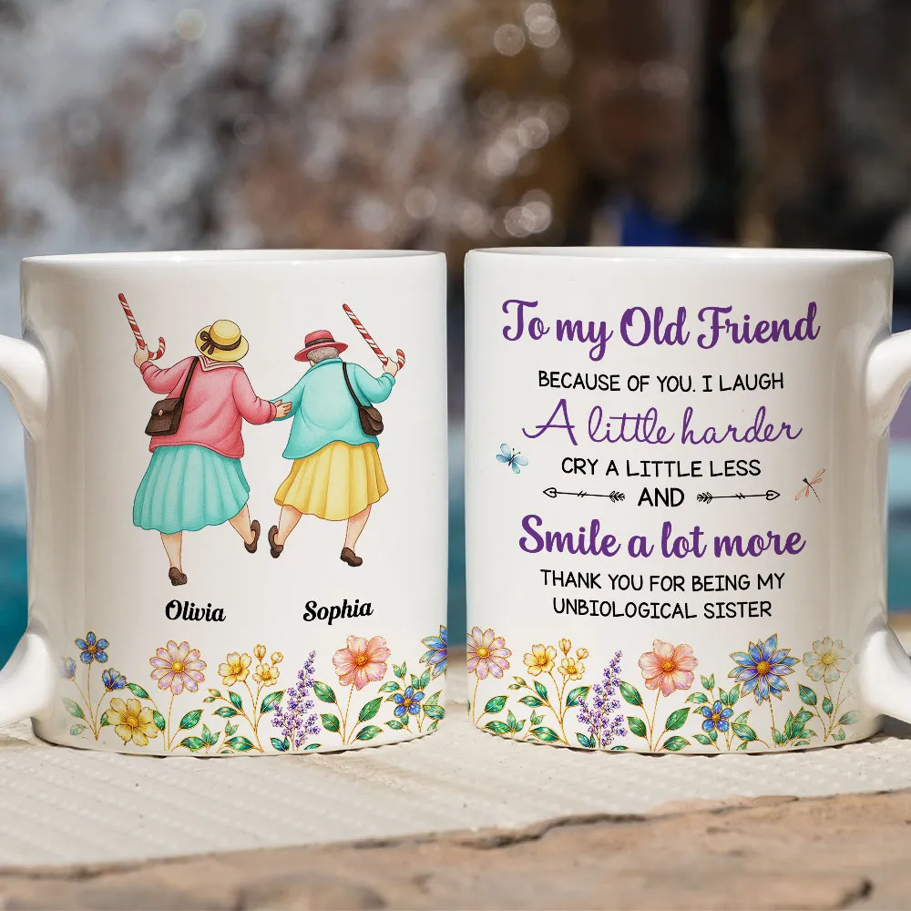 Cry A Little Less And Smile More - Personalized Custom Coffee Mug