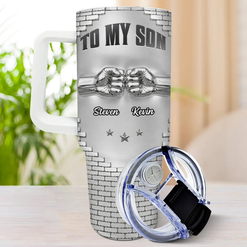 3D Effect To My Son Just Do Your Best - Personalized 40oz Tumbler With Straw