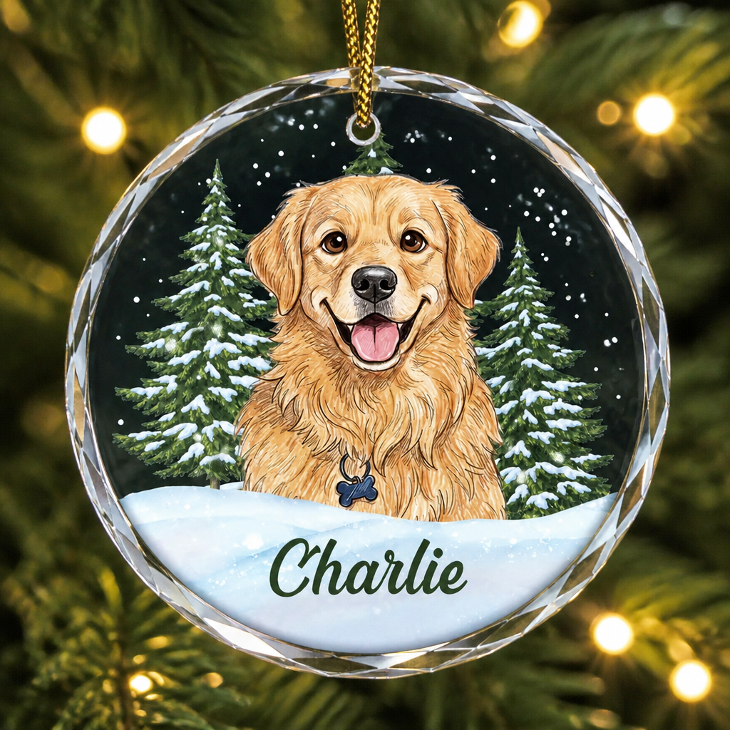 Custom Pet Portrait Crystal Ornament — Wreath Snowfall - Personalized Crystal Ornament d3ad52a5-14f4-4186-b1f4-4cb12ff10316.png
