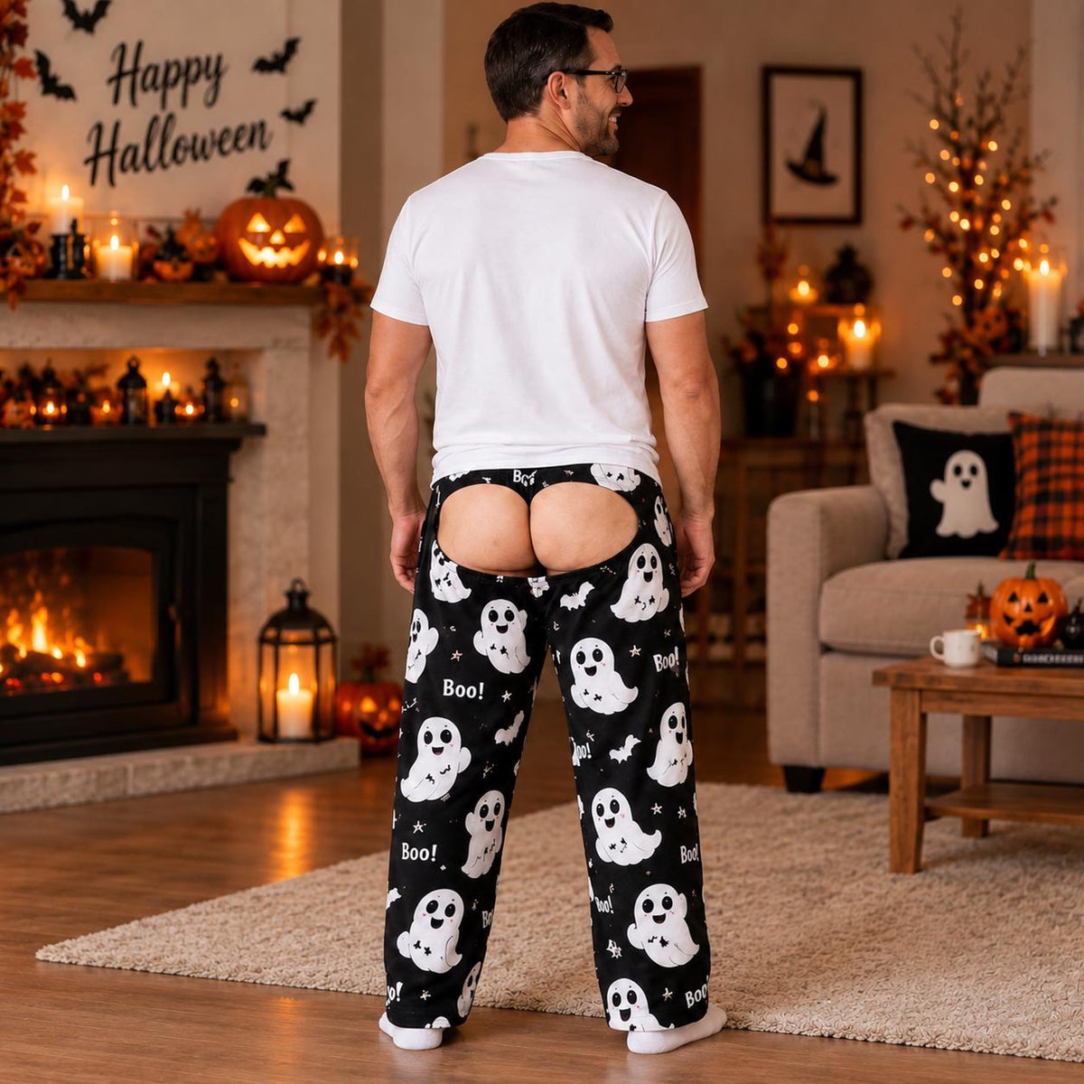 Personalized Men Funny Chaps Pajama Pants, Custom Open Back Holiday Loungewear d3bdd6cf-2061-4f1e-9d91-06036a4454fc-4.jpg