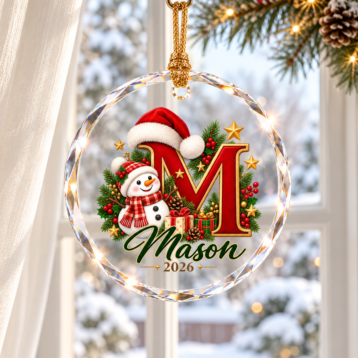 Personalized Snowman Glass Christmas Ornament, Custom Initial and Name Ornament, Round or Heart Glass, Kids Christmas Gift d3c70980-1c6d-417c-9e7a-5286baf5e379-banner-1.png