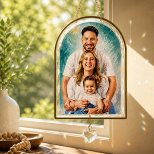 Custom Impasto Oil Portrait Canvas From Your Photo - Personalized 1 Layered Suncatcher with Charm d3c9b098-1087-47fe-8a13-4fd91b9c4b2e.jpg