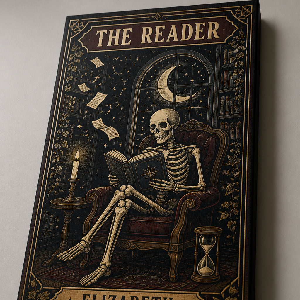 The Reader Personalized Name Canvas – Gothic Skeleton Book Lover Wall Art - Personalized Canvas d3cf6258-356f-402f-bb29-c85ab5c028b0.jpg
