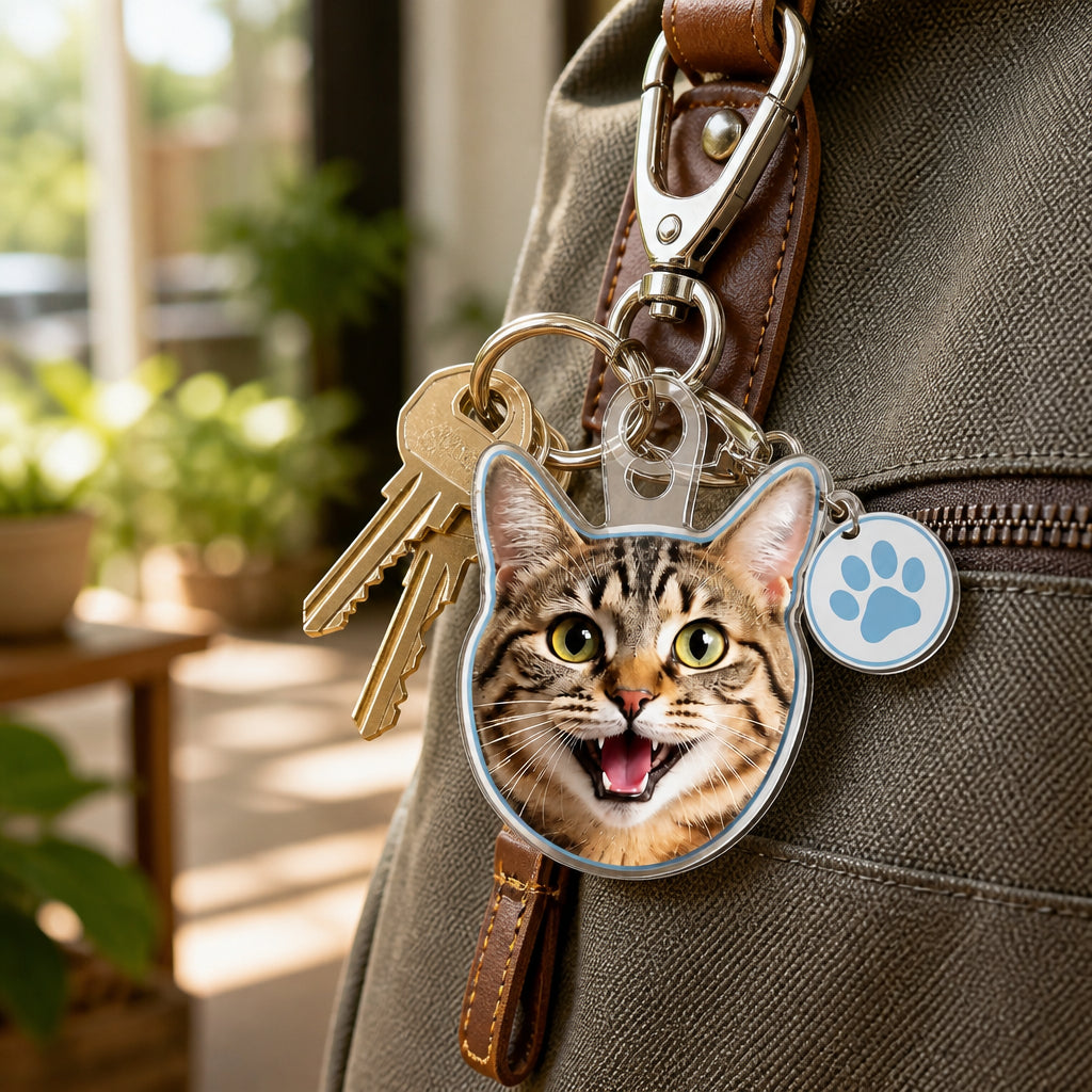 Custom Face/Pet Die‑Cut Acrylic Keychain - Personalized Custom Shape Keychain With Charm (1 Layered) d3eca1ba-a9ee-4959-a53f-9538346d2d8e.jpg
