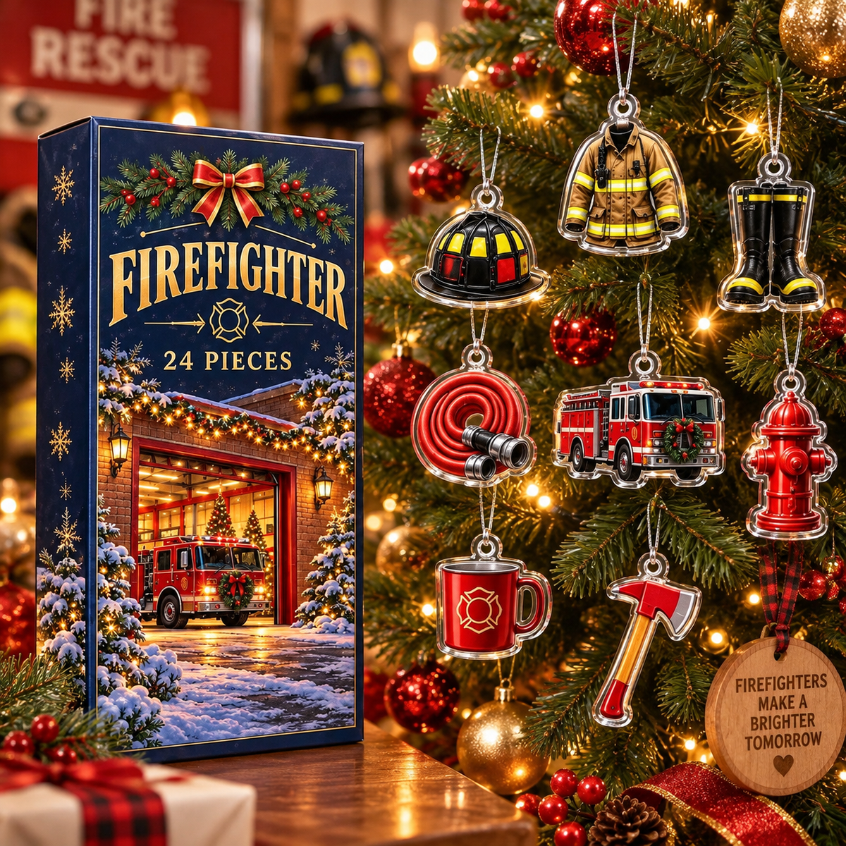 Firefighter Advent Calendar, 24 Acrylic Hanging Ornaments, Profession Christmas Countdown, Career Keepsake Gift d3f05679-59cd-4d32-9edc-3e3a472cfda6-1b70f0f9-8806-4b7f-8ee8-d5b3b13f1697.png