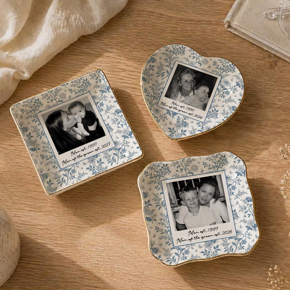 Personalized Jewelry Tray for Mother Of The Groom, Custom Photo Ceramic Ring Dish, Mother In Law Gift from Bride, Wedding Mom Gift from Son d3ffc4e3-c59d-4879-9dc8-74c5644ebb67-8.jpg