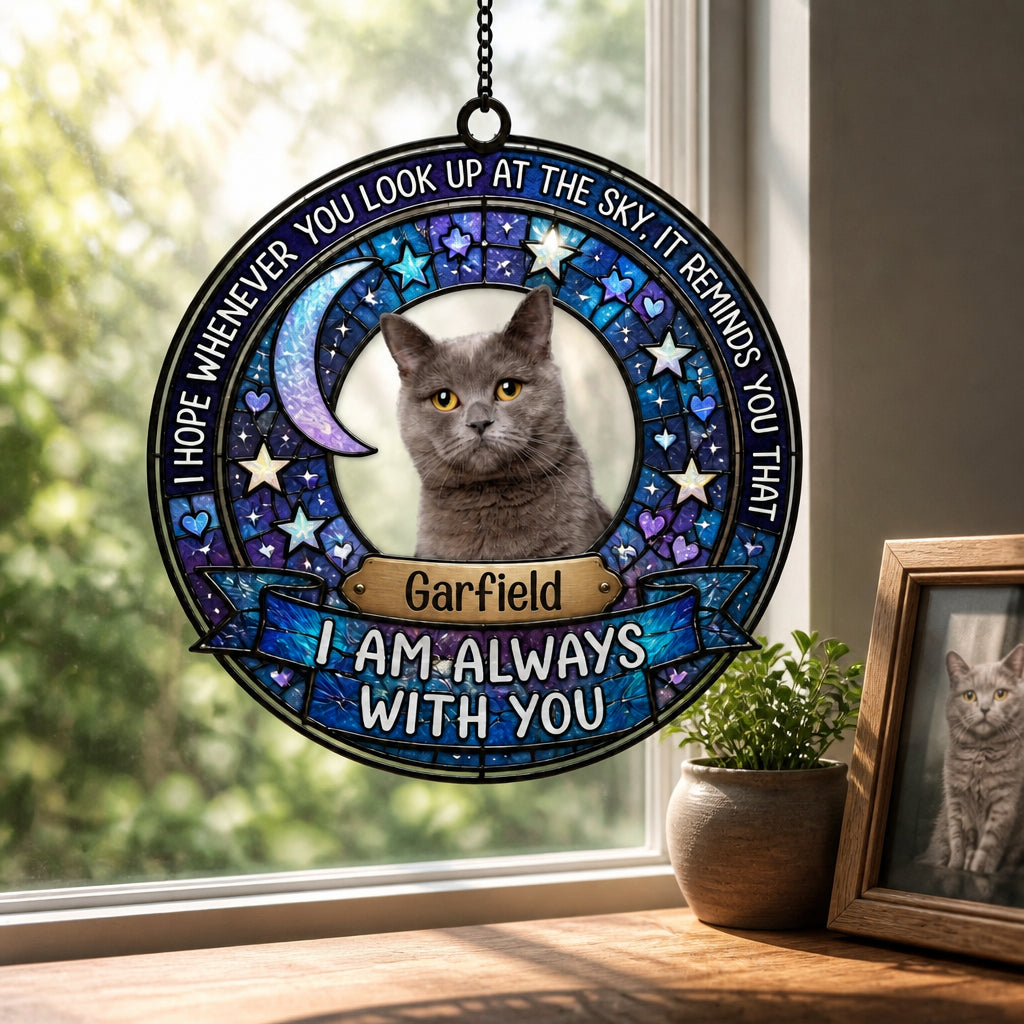 Custom Pet Photo Stained-Glass Suncatcher – I Am Always With You - Personalized Suncatcher Stained Glass d40ee465-d990-4aba-92ed-ff9b31dc6927.jpg