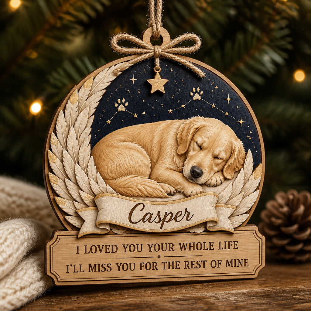 Pet Memorial Angel Wings Photo-Art Ornament with Name - Personalized 3-Layered Wood Ornament d413907a-1ed4-4985-bd50-b2af429e9608.jpg